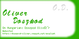 oliver doszpod business card